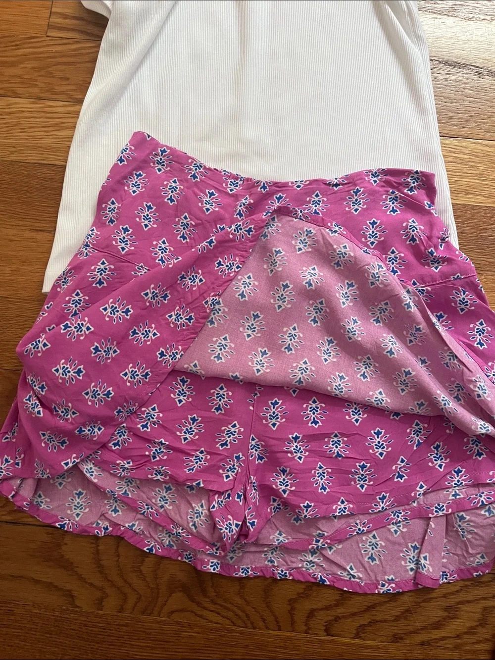 Two outfits -Two J.Crew skorts & two matching tops size 8/10